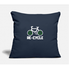 Re-Cycle Cycle Navy Pillow